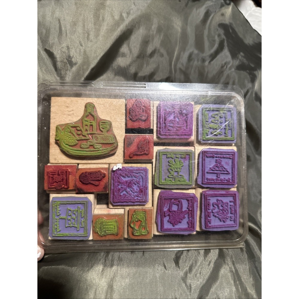 Stampin' Up! Stampin' Stamping Set Used Mixed Set 15 Stamps All Occasions Xmas - Picture 2 of 8
